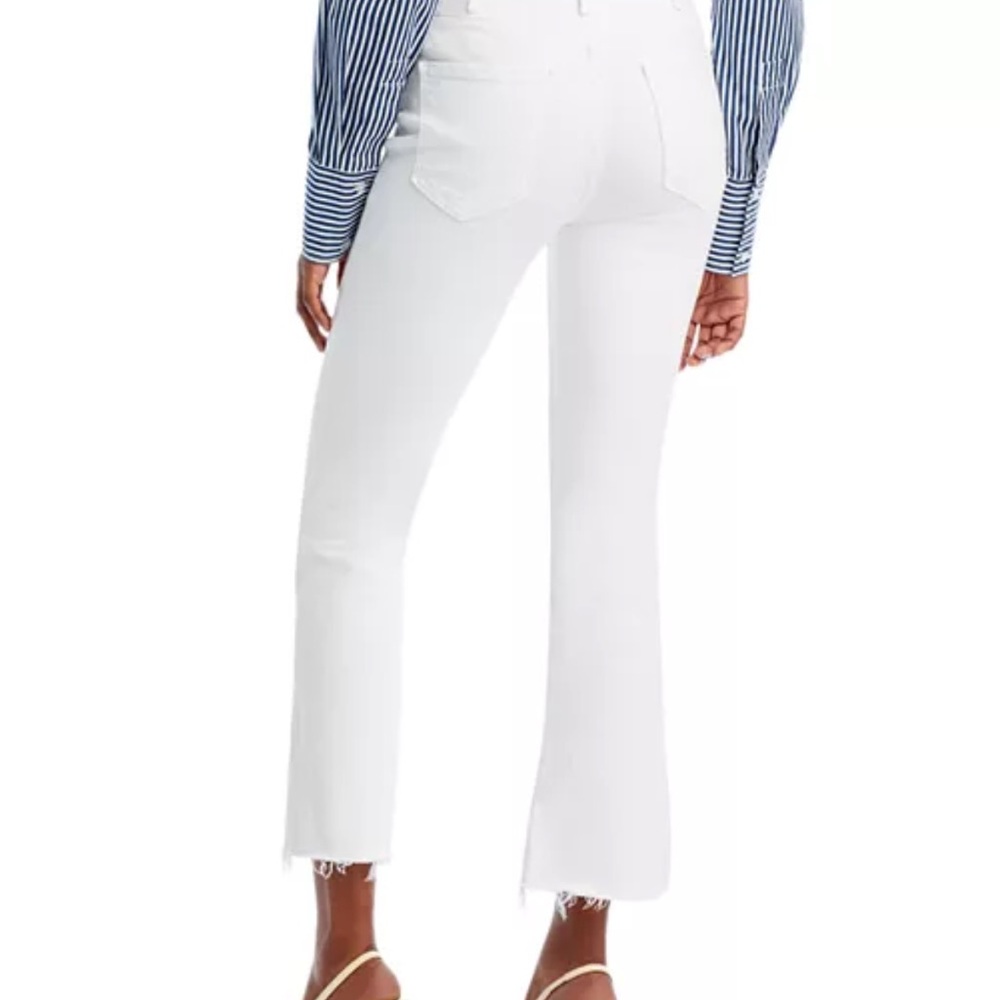MOTHER The Hustler Ankle Fray White Jeans - Picture 4 of 10